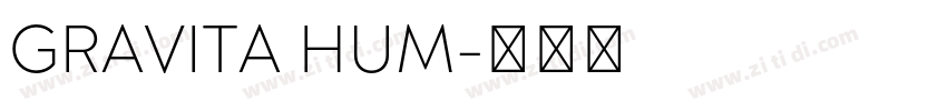 GRAVITA HUM字体转换